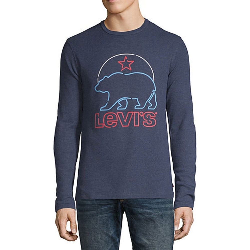 Levi's Long Sleeve Thermal T-Shirt L - Picture 2 of 8